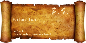 Palen Ida névjegykártya