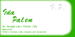 ida palen business card